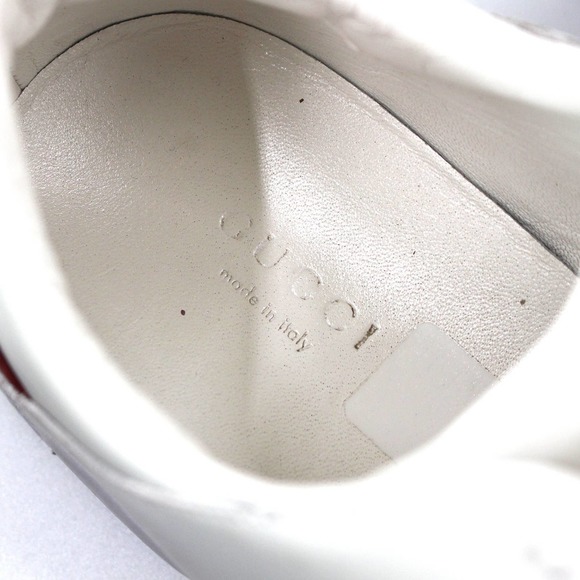 Gucci Miro Soft Rosso GG Red White Leather Low Top Sneakers 39 Logo Running Shoe - Picture 4 of 8